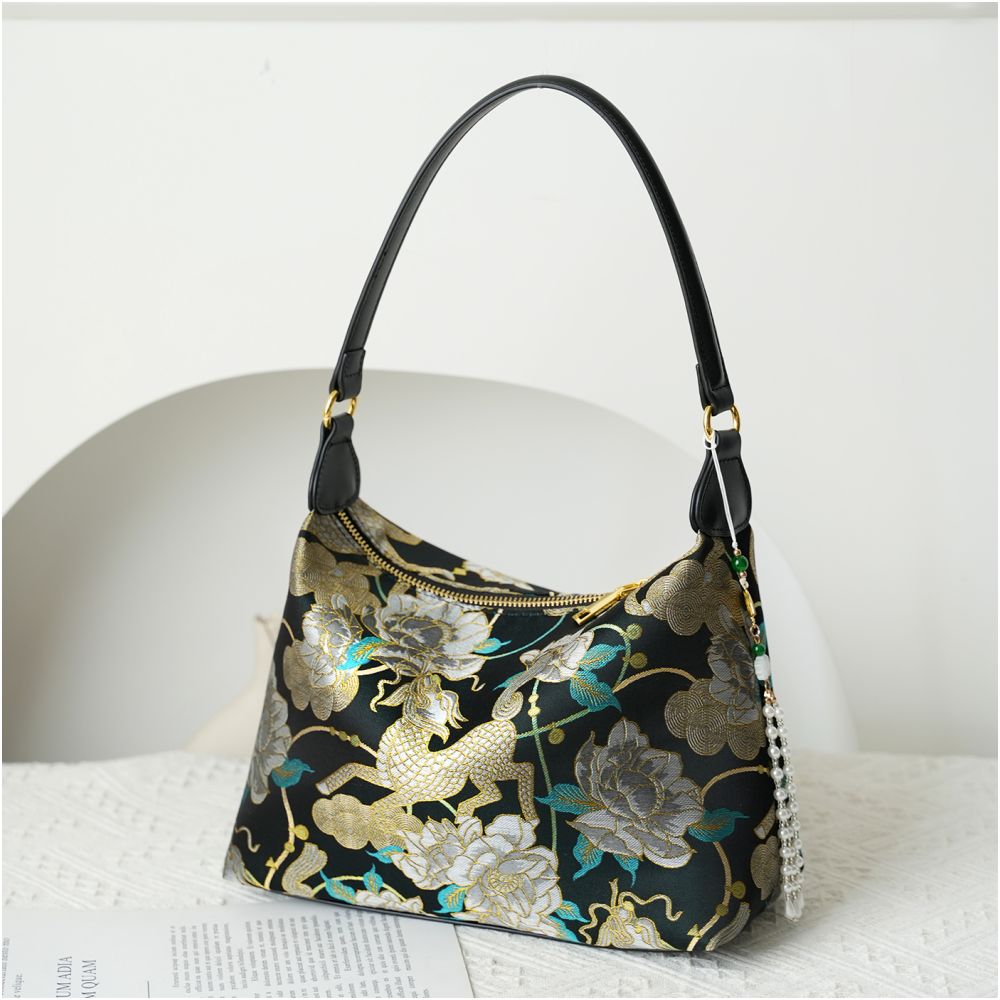 Intangible cultural heritage Song brocade mulberry silk women s bag national style cowhide cheongsam style new Chinese style Shu brocade handbag crossbody underarm bag gift image 16