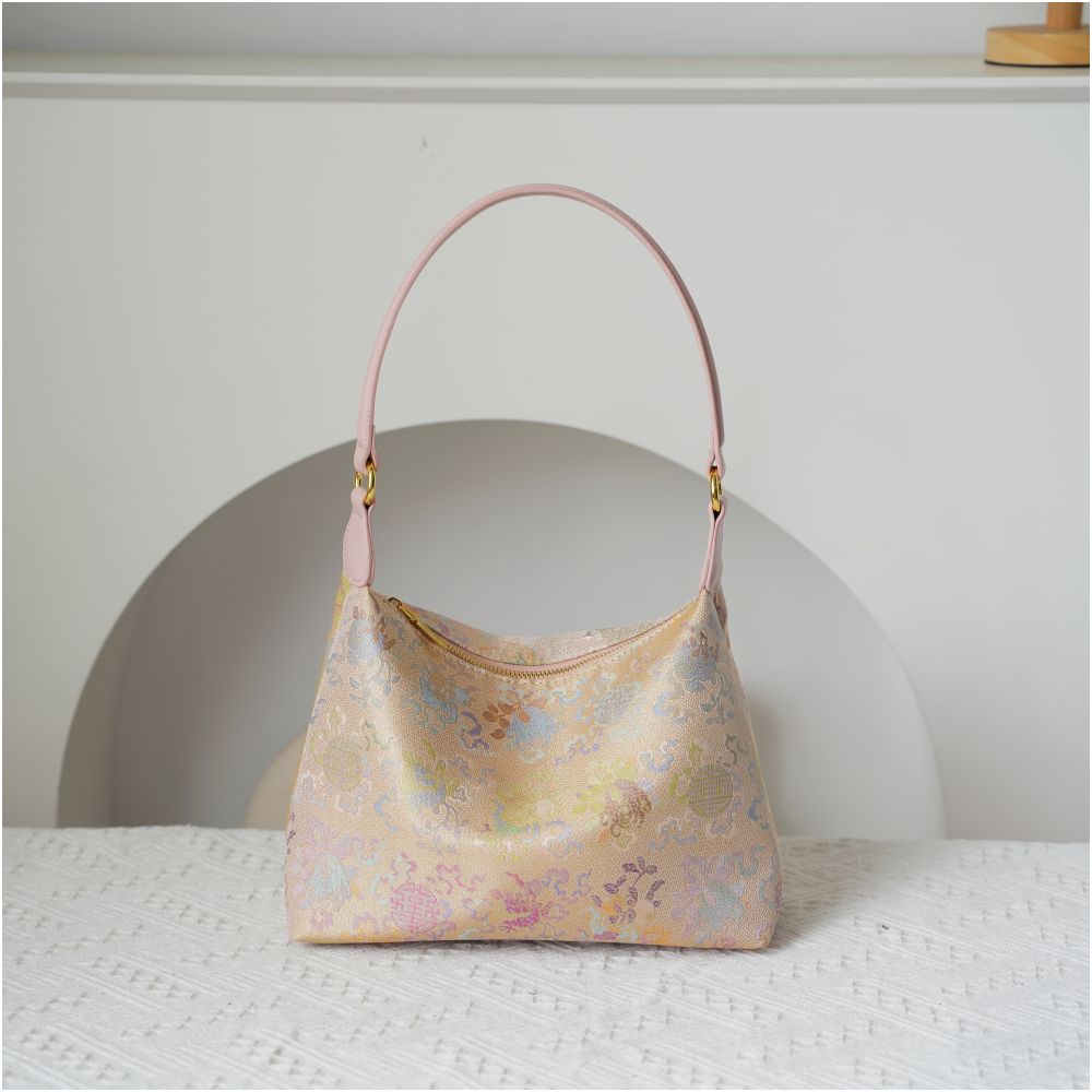 Intangible cultural heritage Song brocade mulberry silk women s bag national style cowhide cheongsam style new Chinese style Shu brocade handbag crossbody underarm bag gift image 22