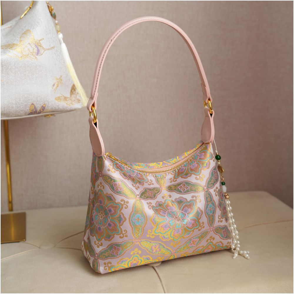 Intangible cultural heritage Song brocade mulberry silk women s bag national style cowhide cheongsam style new Chinese style Shu brocade handbag crossbody underarm bag gift image 28