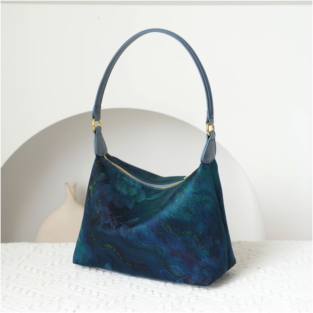 Intangible cultural heritage Song brocade mulberry silk women s bag national style cowhide cheongsam style new Chinese style Shu brocade handbag crossbody underarm bag gift image 36