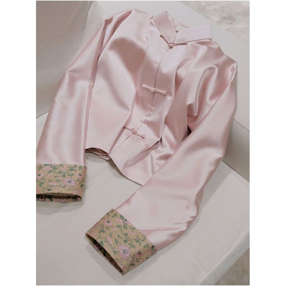 New Chinese retro improved buttoned shirt 2025 autumn and winter new chiffon niche design embroidered Tang suit top image 0