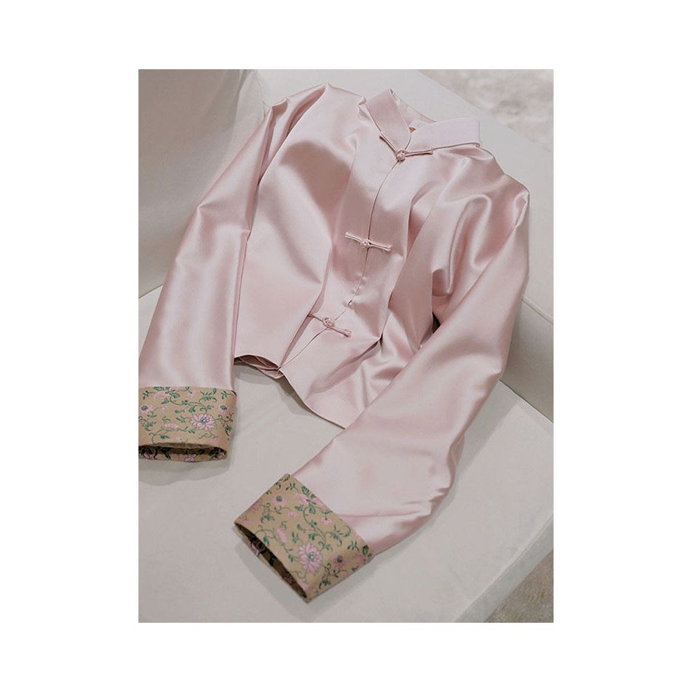 New Chinese retro improved buttoned shirt 2025 autumn and winter new chiffon niche design embroidered Tang suit top image 6