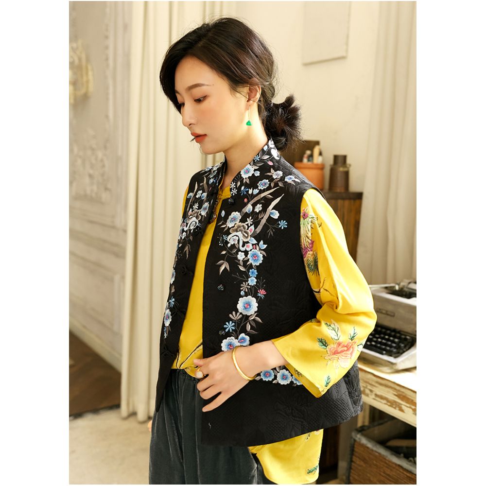 Offline blood loss price CPP926 pure handmade nail bead buckle heavy industry embroidery Western style new Chinese style spring and autumn vest image 10