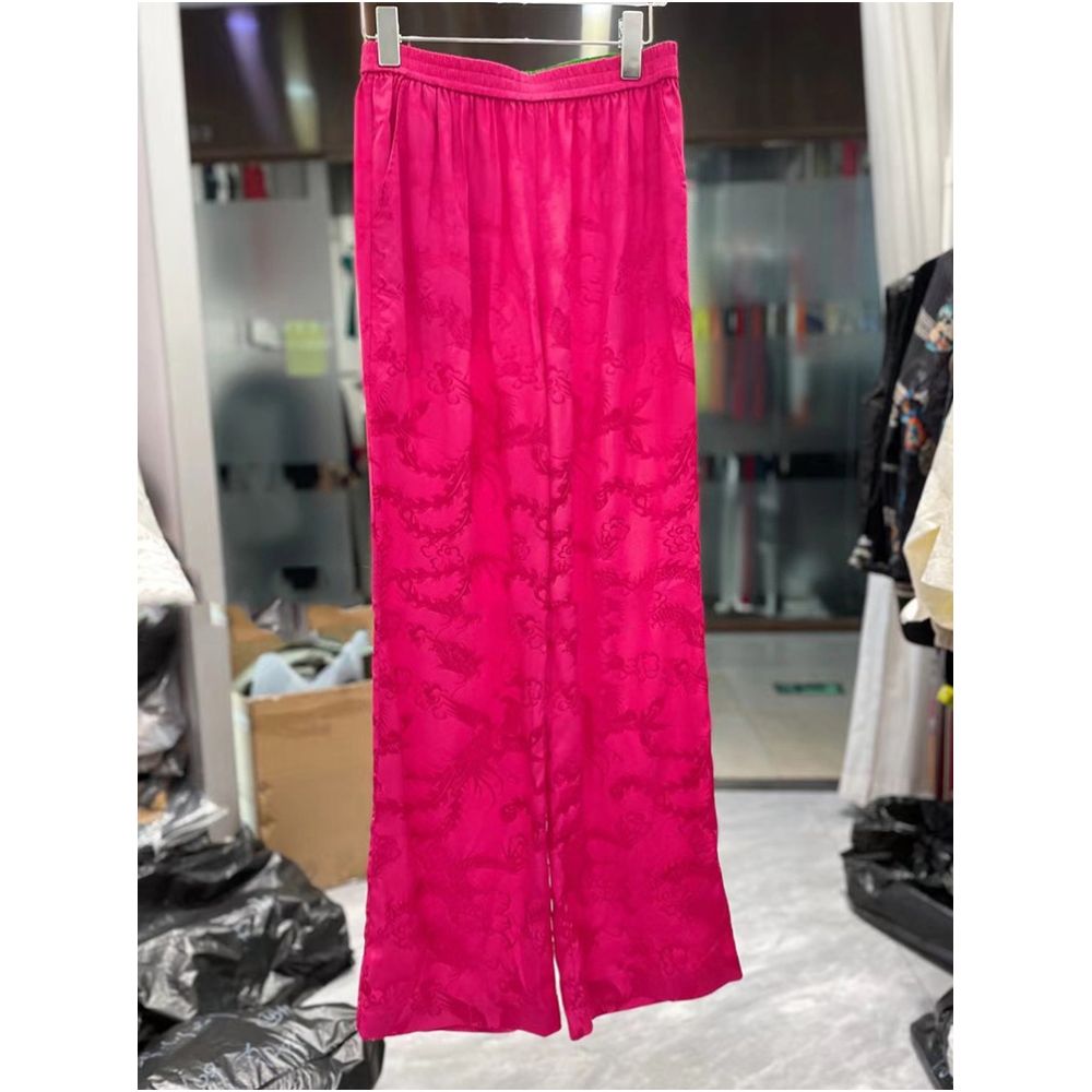 Town store treasure PYJ084 silk cotton old satin Western style Chinese style retro mopping trousers spring and autumn women image 116