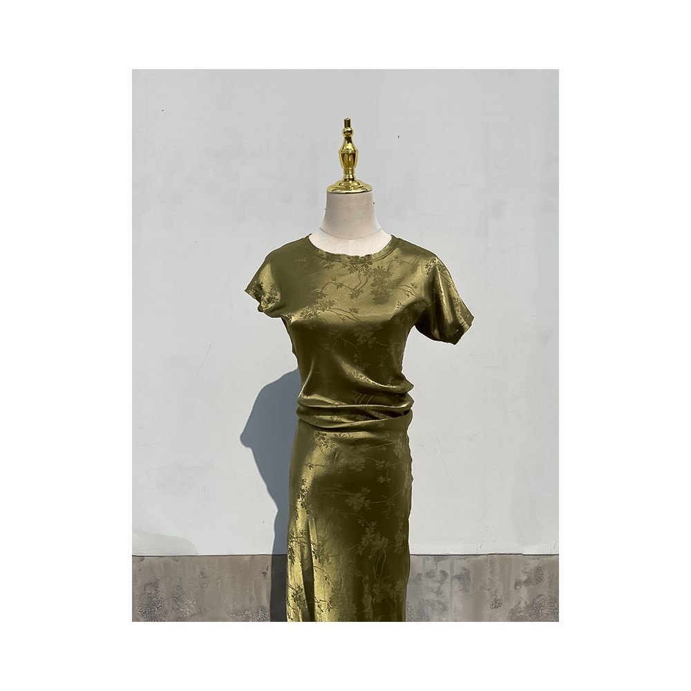 Deer and Rose New Chinese Morning Robe Dress with Female Temperament Waist cinching French niche Design Western Style Fairy Long Skirt image 30
