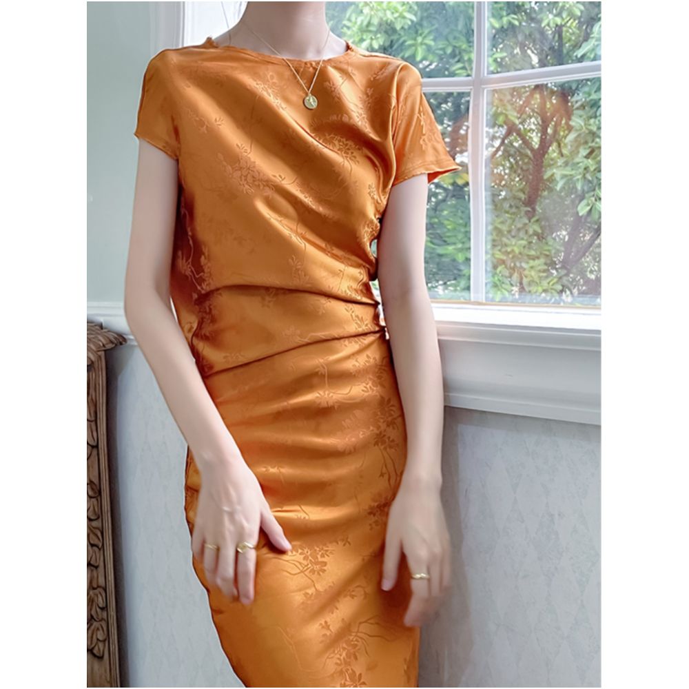 Deer and Rose New Chinese Morning Robe Dress with Female Temperament Waist cinching French niche Design Western Style Fairy Long Skirt image 39
