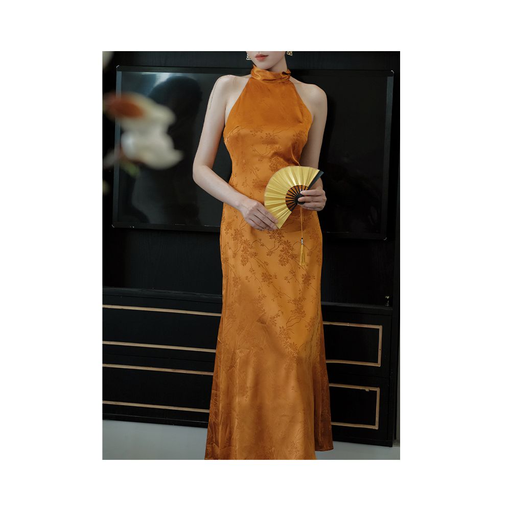 Deer and Rose New Chinese Morning Robe Dress with Female Temperament Waist cinching French niche Design Western Style Fairy Long Skirt image 6
