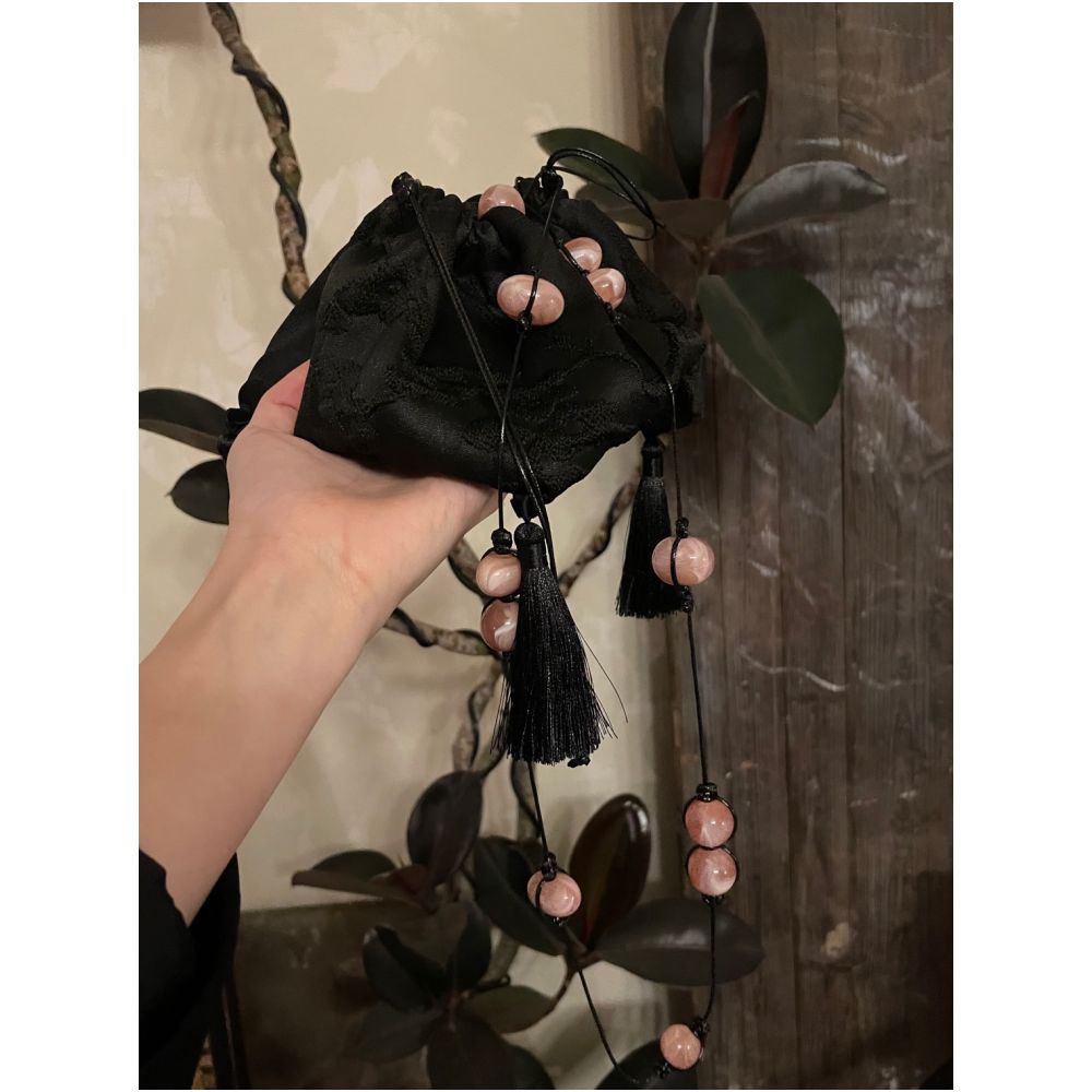 Ilikeitsomuch original design new Chinese style handmade woven jacquard tortoiseshell bead bag image 15