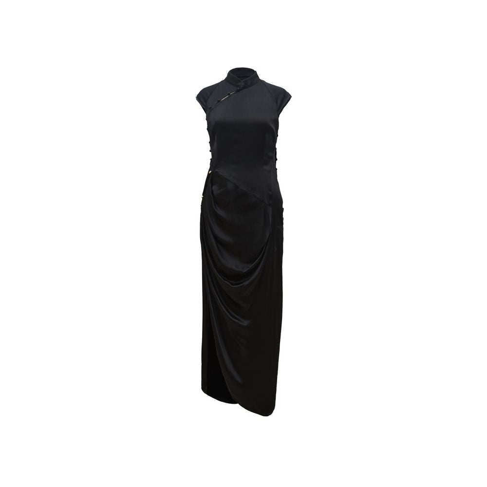 Clearance Original design black and white elegant new Chinese style modified cheongsam exquisite romantic dress image 11