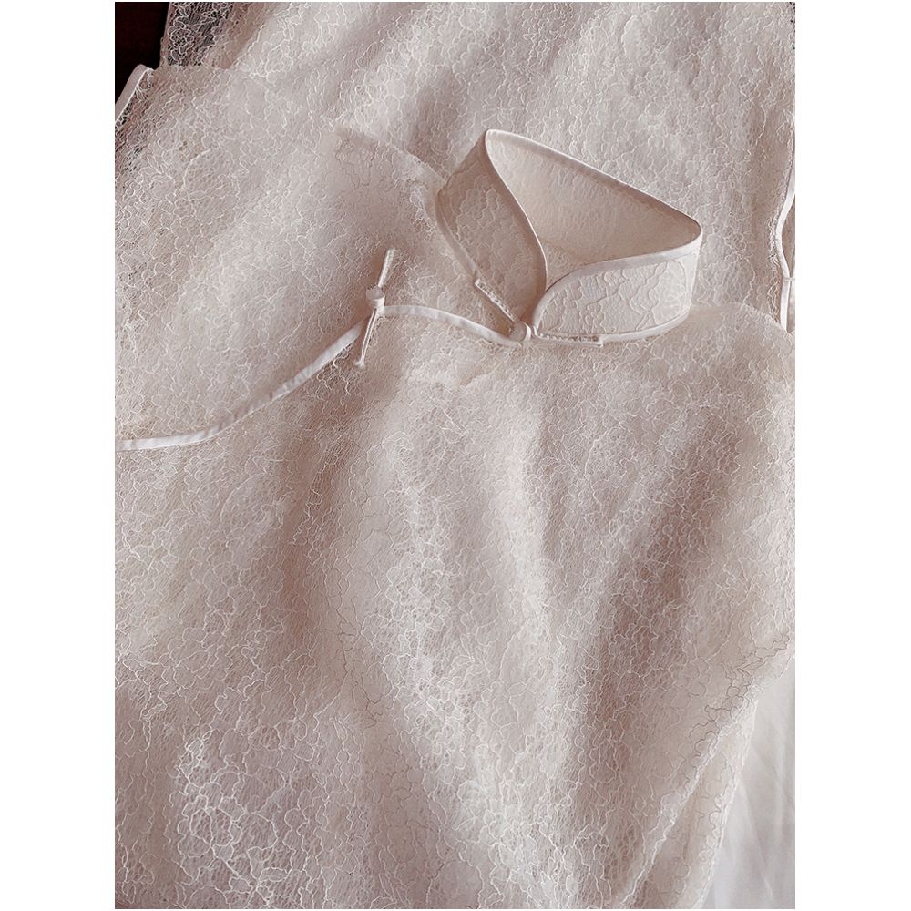 Asaya765 - Cicidream Traditional workshop lace meets hand sewn cheongsam white dress