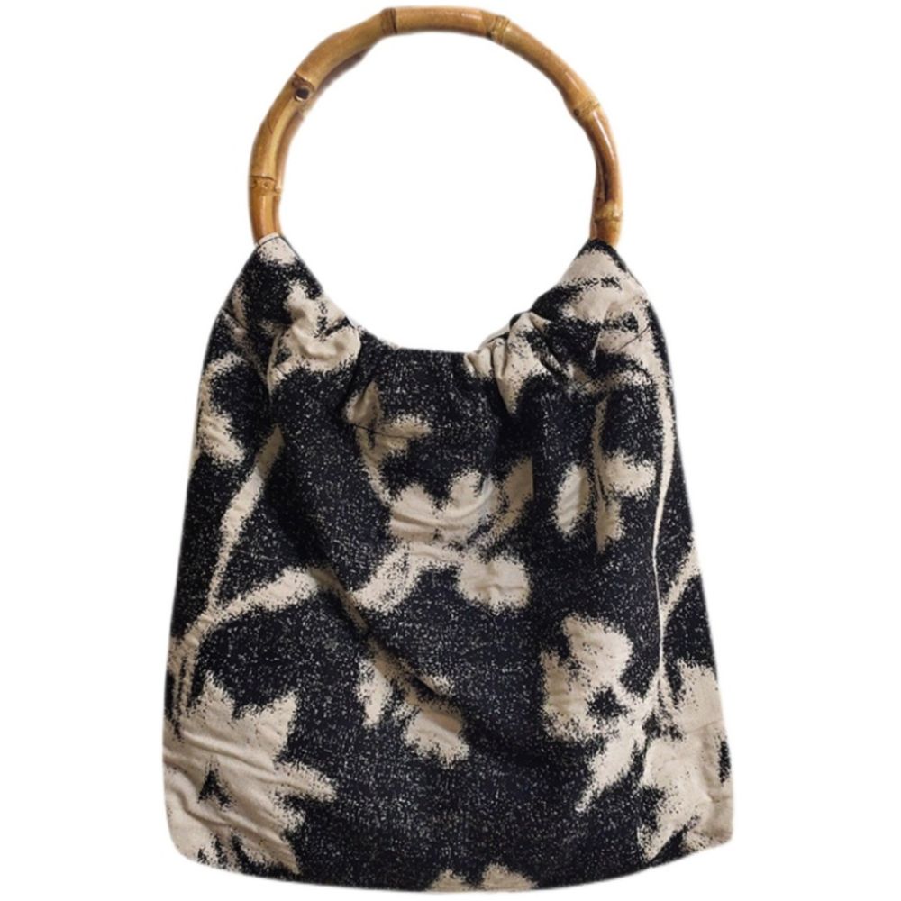 Solitary items are not replenished Retro Art Ink Painting New Chinese Style Texture Contrast Jacquard Handheld Bamboo Bag image 5