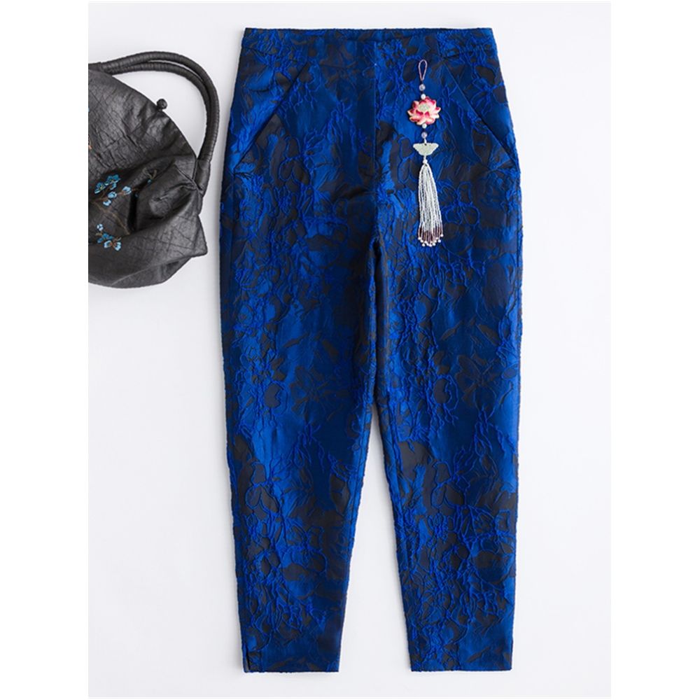 Offline blood loss price CPP154 Chinese style retro casual pants women s Chinese style long pants versatile daily retro image 173