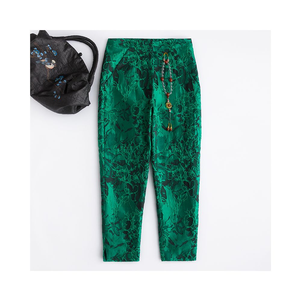 Offline blood loss price CPP154 Chinese style retro casual pants women s Chinese style long pants versatile daily retro image 52