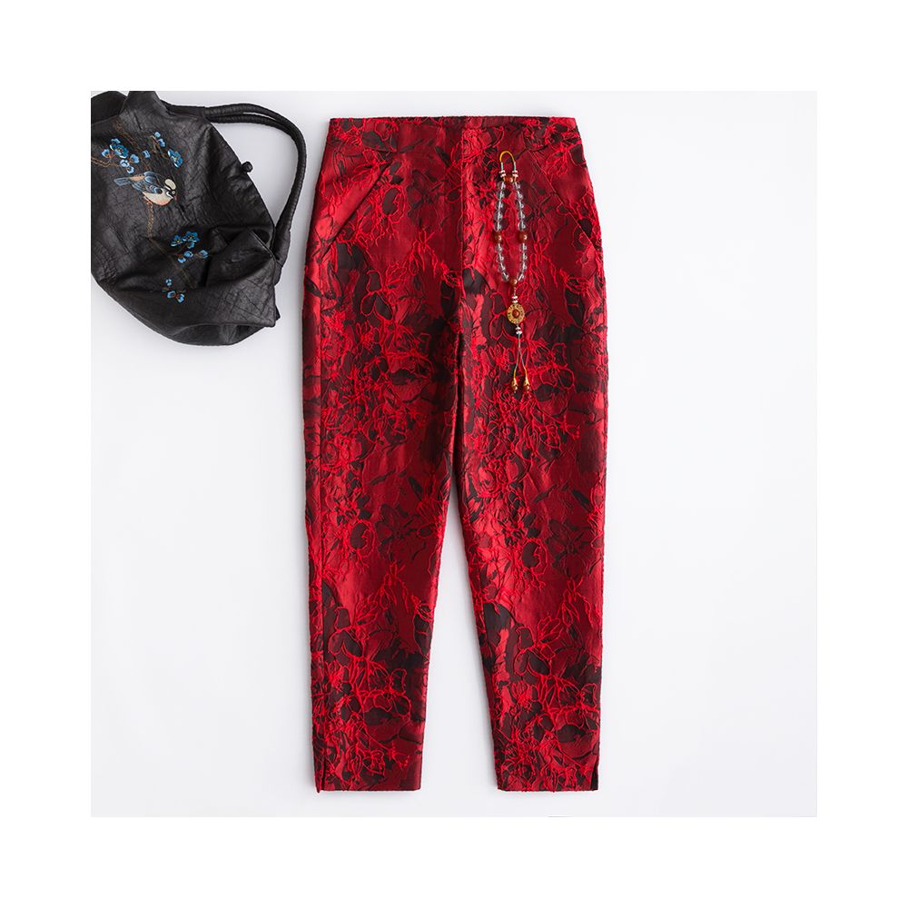 Offline blood loss price CPP154 Chinese style retro casual pants women s Chinese style long pants versatile daily retro image 67