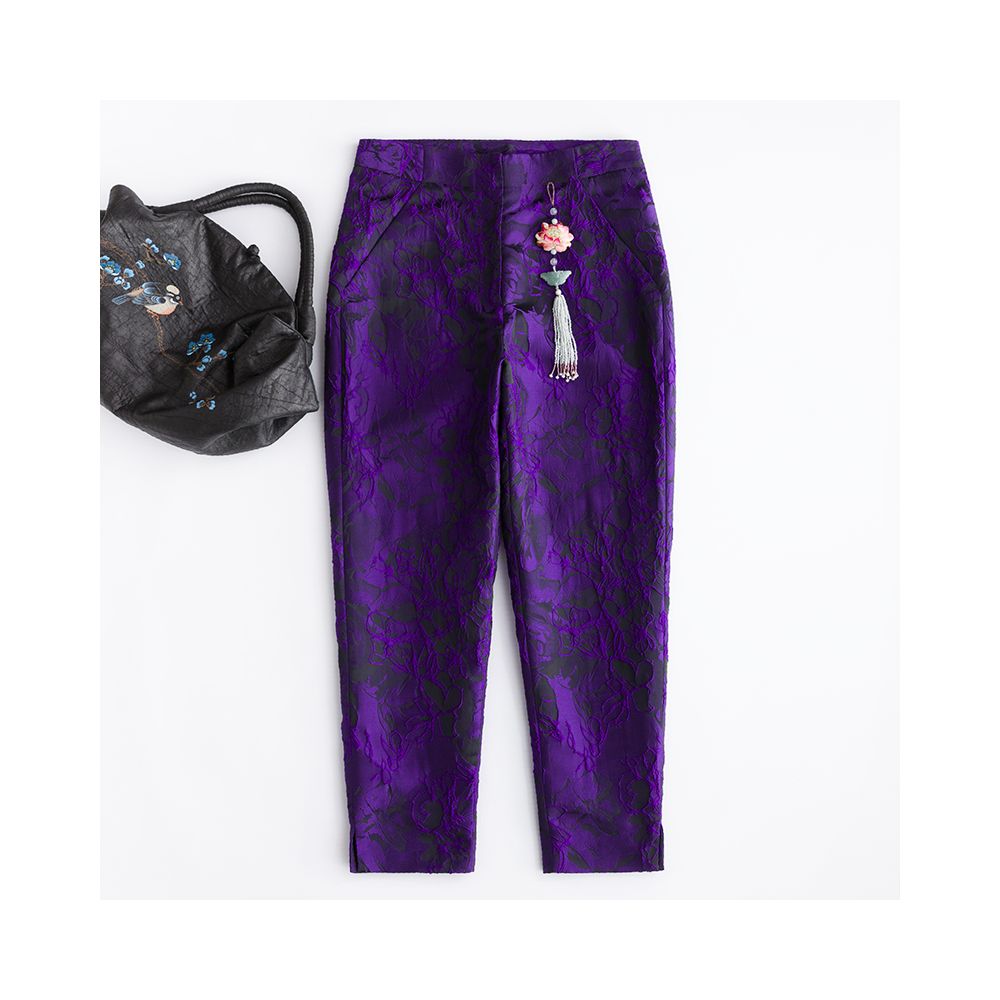 Offline blood loss price CPP154 Chinese style retro casual pants women s Chinese style long pants versatile daily retro image 118