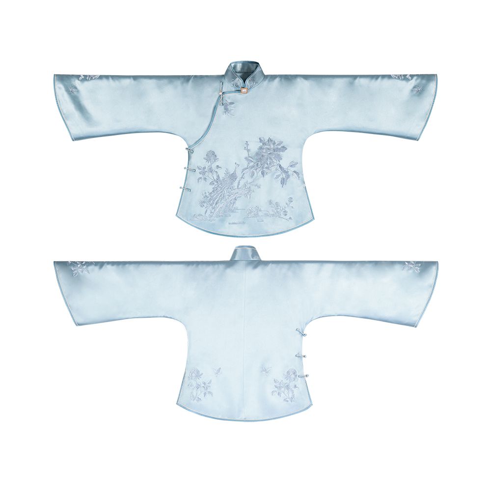 Flowers are slightly restrained A city of wind Retro buttoned Chinese tops embroidered inverted large sleeves girl s daily female Republic of China style image 9