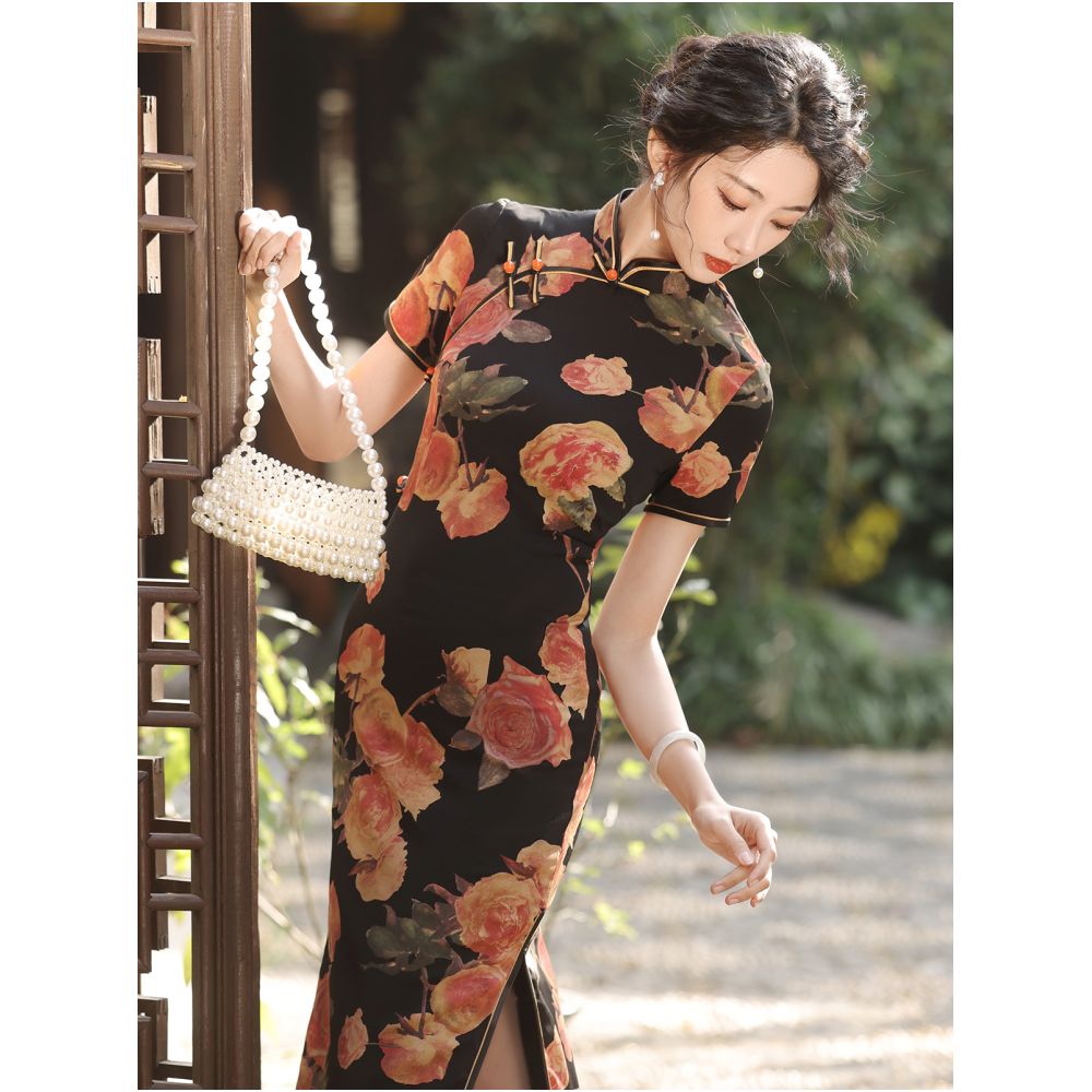 Young and gentle temperament elegant and ladylike style sending qipao for examination in the summer of 2025 New daily wearable dress image 3