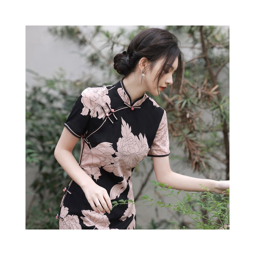 Asaya429 - Young and gentle temperament elegant and ladylike style sending qipao for examination in the summer of 2025 New daily wearable dress