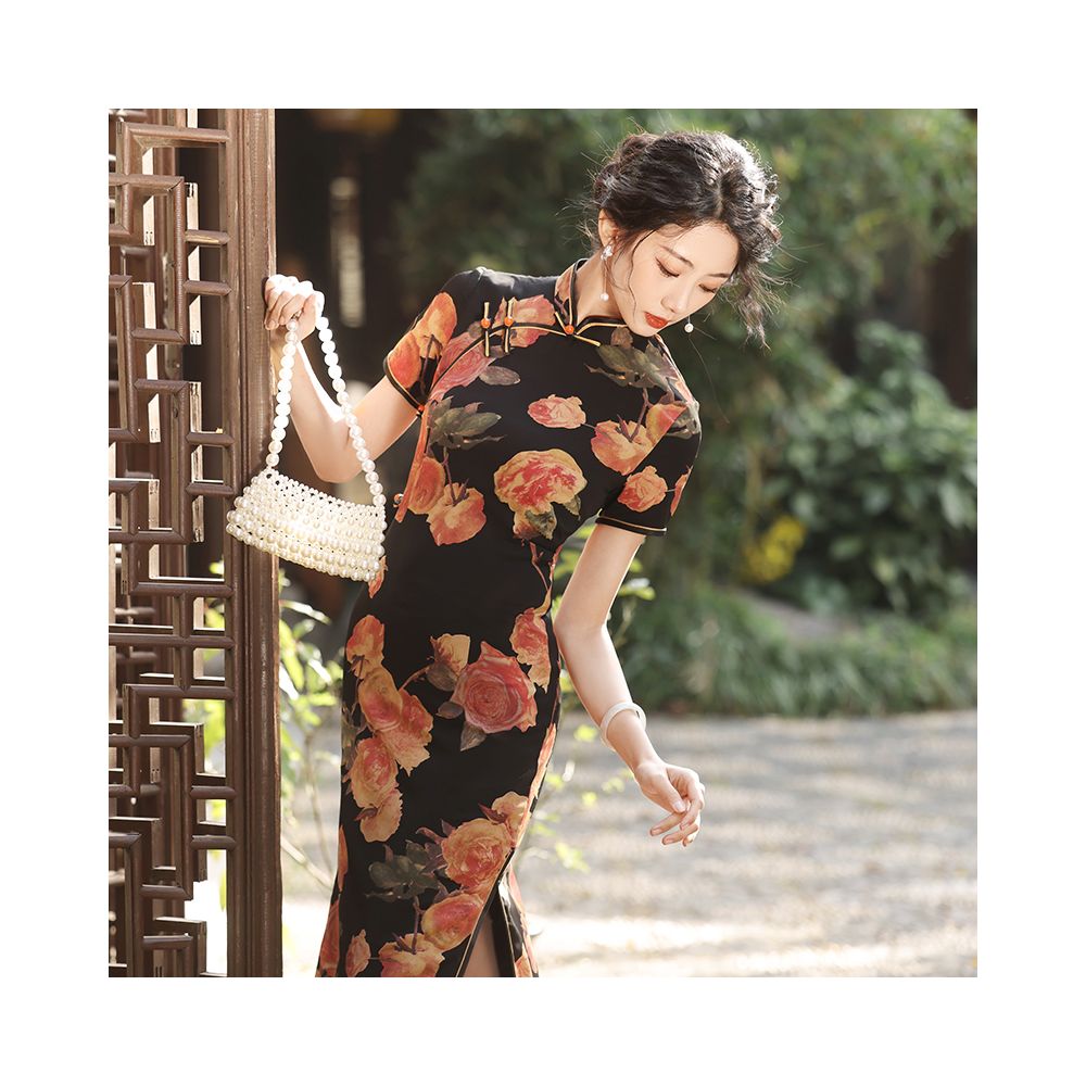 Young and gentle temperament elegant and ladylike style sending qipao for examination in the summer of 2025 New daily wearable dress image 28