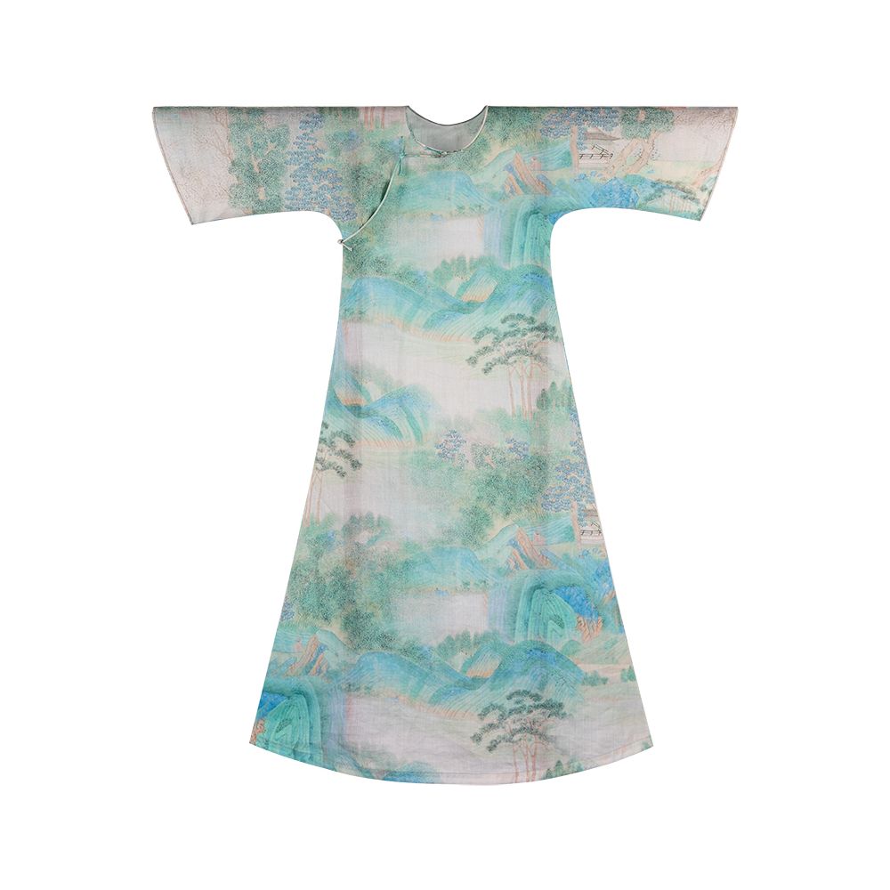 Idle Dream of Jiangnan One City Style Chinese Republic of China Style Collarless Loose Back Sleeve Cheongsam Young Thin Edition Original image 9