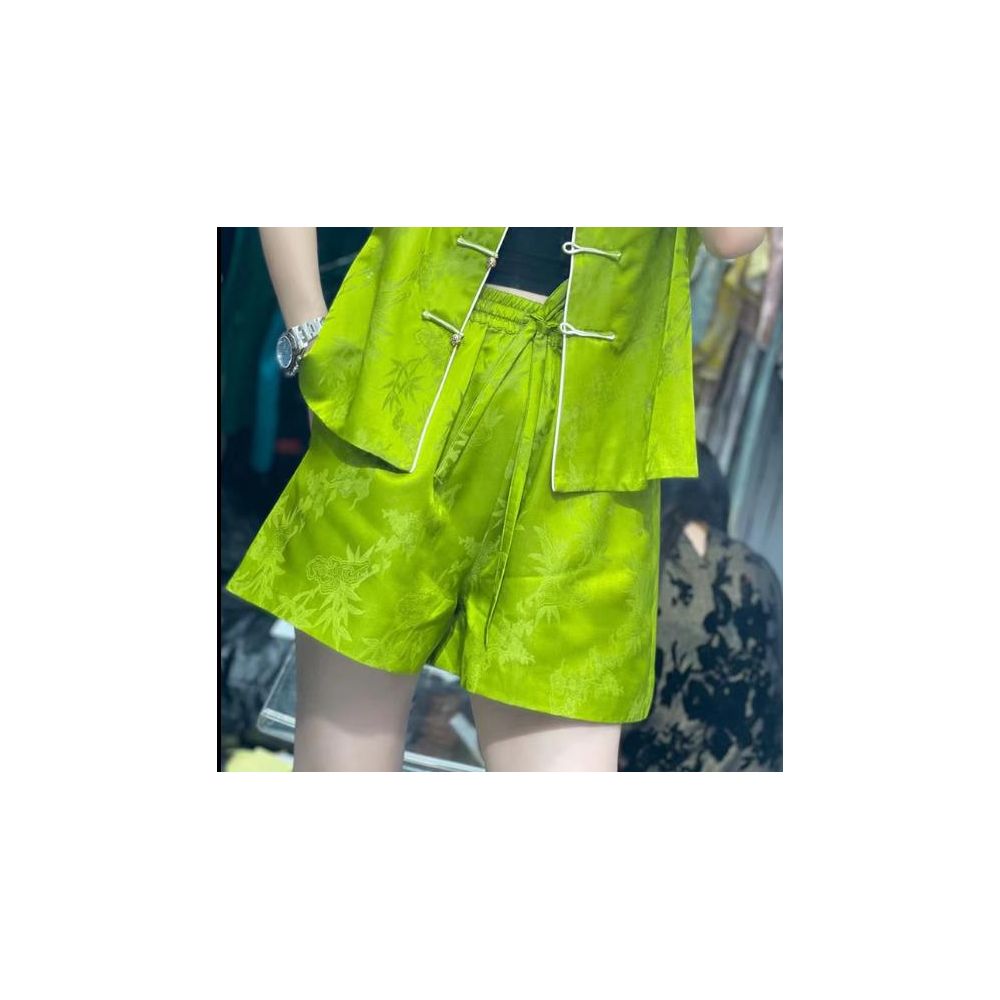 Town Store Baby PYJ025 New Chinese Retro Silk Fashionable Chinese Style Horse Clip Shoulder Spring and Summer Four Seasons image 59
