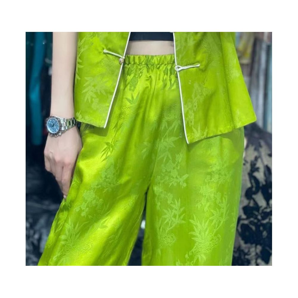 Town Store Baby PYJ025 New Chinese Retro Silk Fashionable Chinese Style Horse Clip Shoulder Spring and Summer Four Seasons image 74