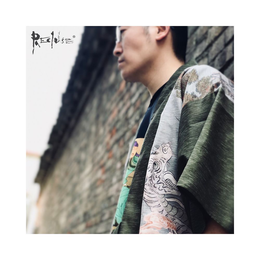 RECLUSE Mangyuan Chinese style retro printed patchwork contrasting design Zen clothing improved Tang style Hanfu top for women image 18