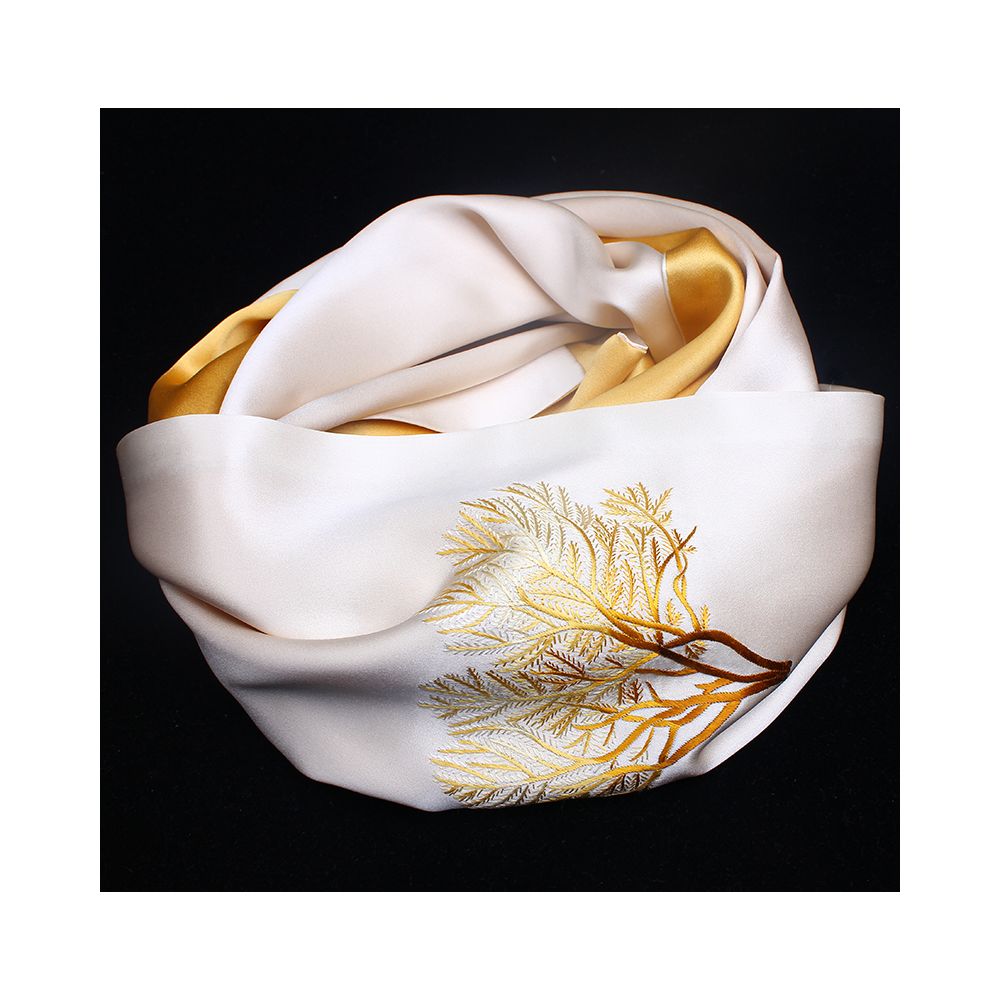 Embroidered mulberry silk long scarf middle aged men and women s silk scarf embroidered Suzhou silk Suzhou embroidery special souvenir image 91