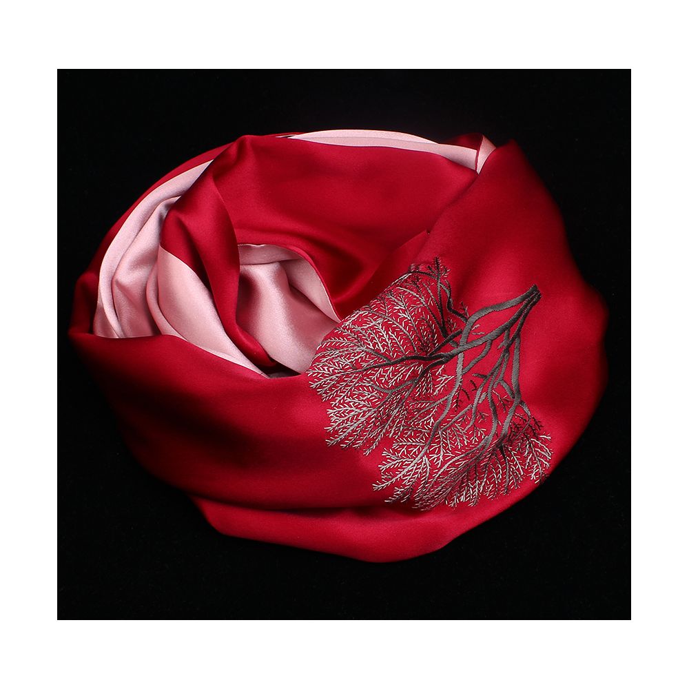 Embroidered mulberry silk long scarf middle aged men and women s silk scarf embroidered Suzhou silk Suzhou embroidery special souvenir image 95