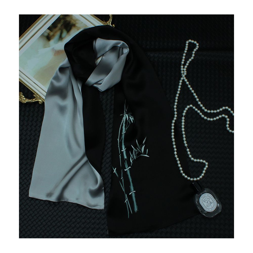 Embroidered mulberry silk long scarf middle aged men and women s silk scarf embroidered Suzhou silk Suzhou embroidery special souvenir image 34