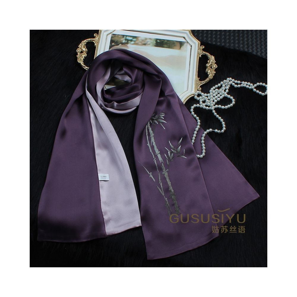 Embroidered mulberry silk long scarf middle aged men and women s silk scarf embroidered Suzhou silk Suzhou embroidery special souvenir image 35