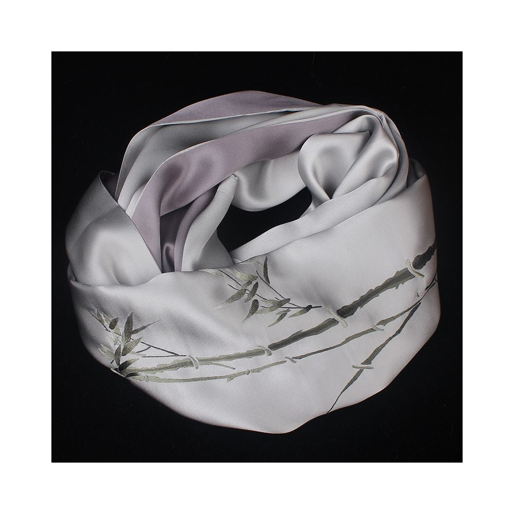 Embroidered mulberry silk long scarf middle aged men and women s silk scarf embroidered Suzhou silk Suzhou embroidery special souvenir image 37