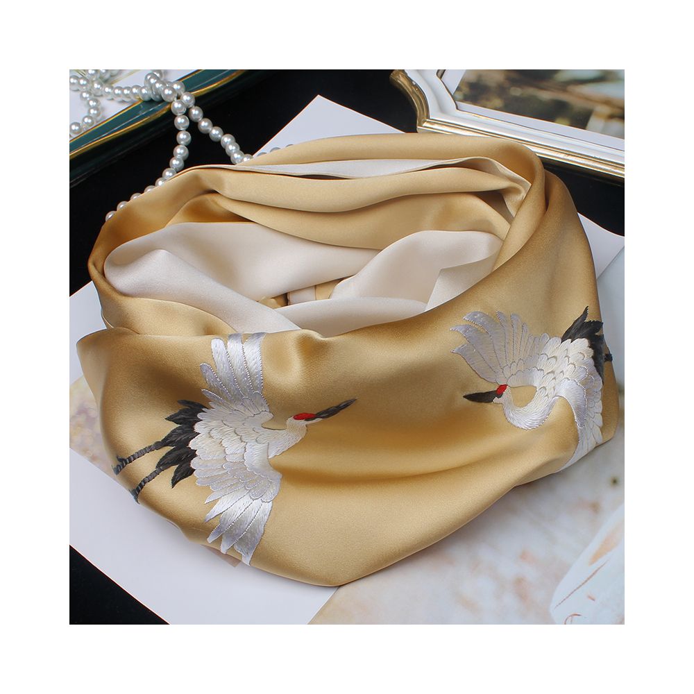 Embroidered mulberry silk long scarf middle aged men and women s silk scarf embroidered Suzhou silk Suzhou embroidery special souvenir image 40