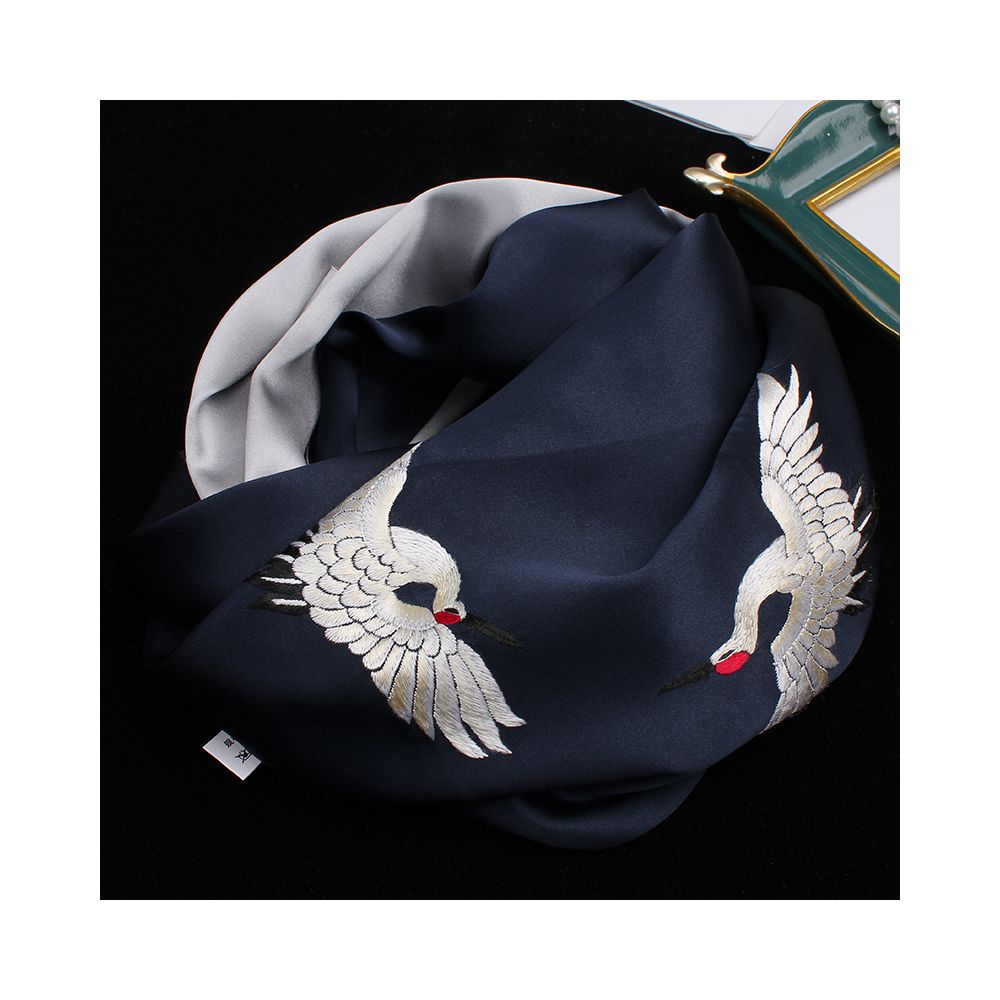 Embroidered mulberry silk long scarf middle aged men and women s silk scarf embroidered Suzhou silk Suzhou embroidery special souvenir image 46