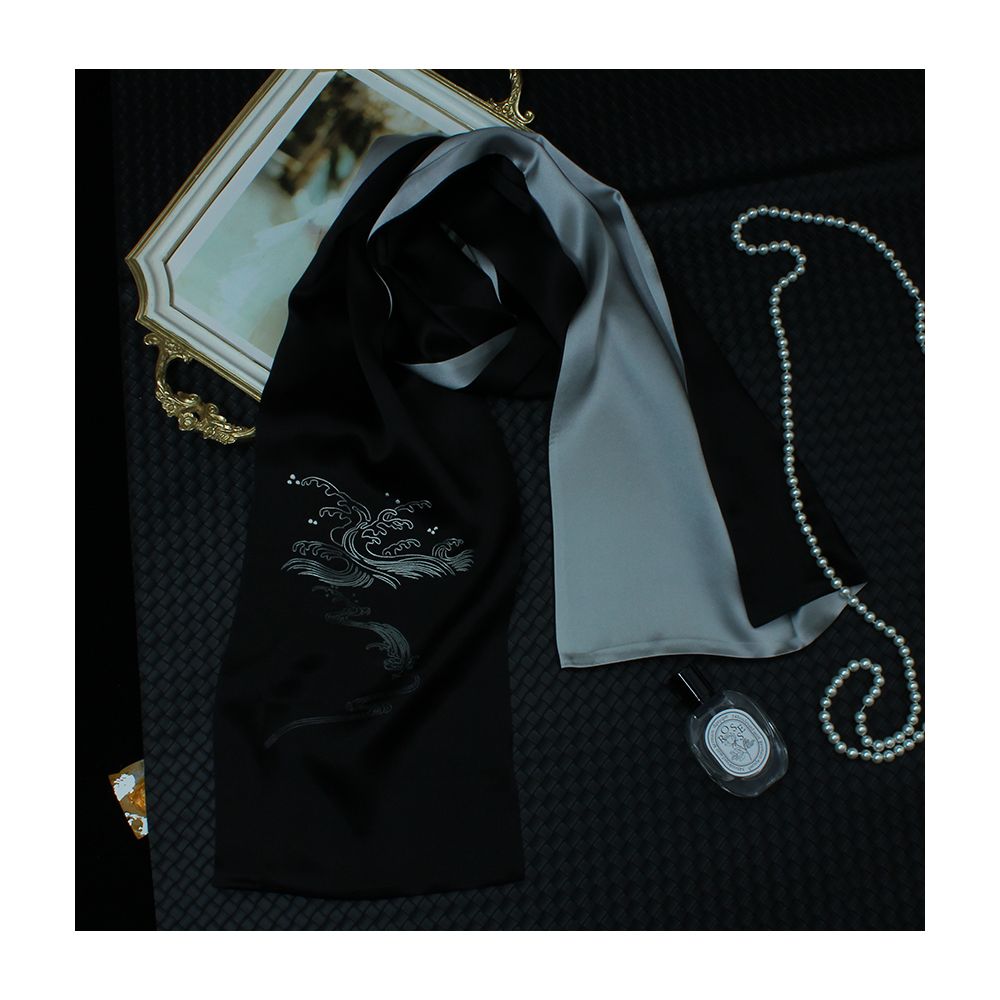 Embroidered mulberry silk long scarf middle aged men and women s silk scarf embroidered Suzhou silk Suzhou embroidery special souvenir image 48