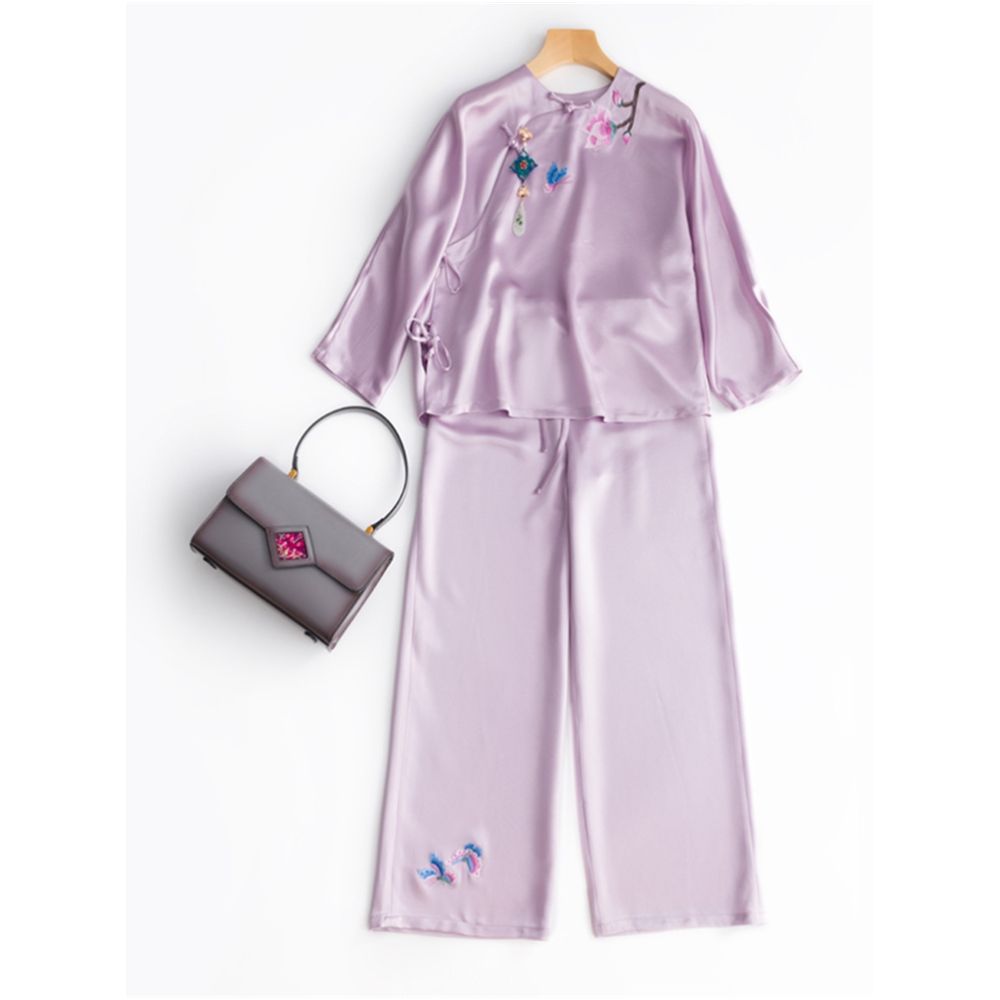 Offline Blood Loss Price CPP755 Acetate Satin Chinese Style Embroidery Hanfu Top Chinese Women s Embroidery Home Furnishings image 3