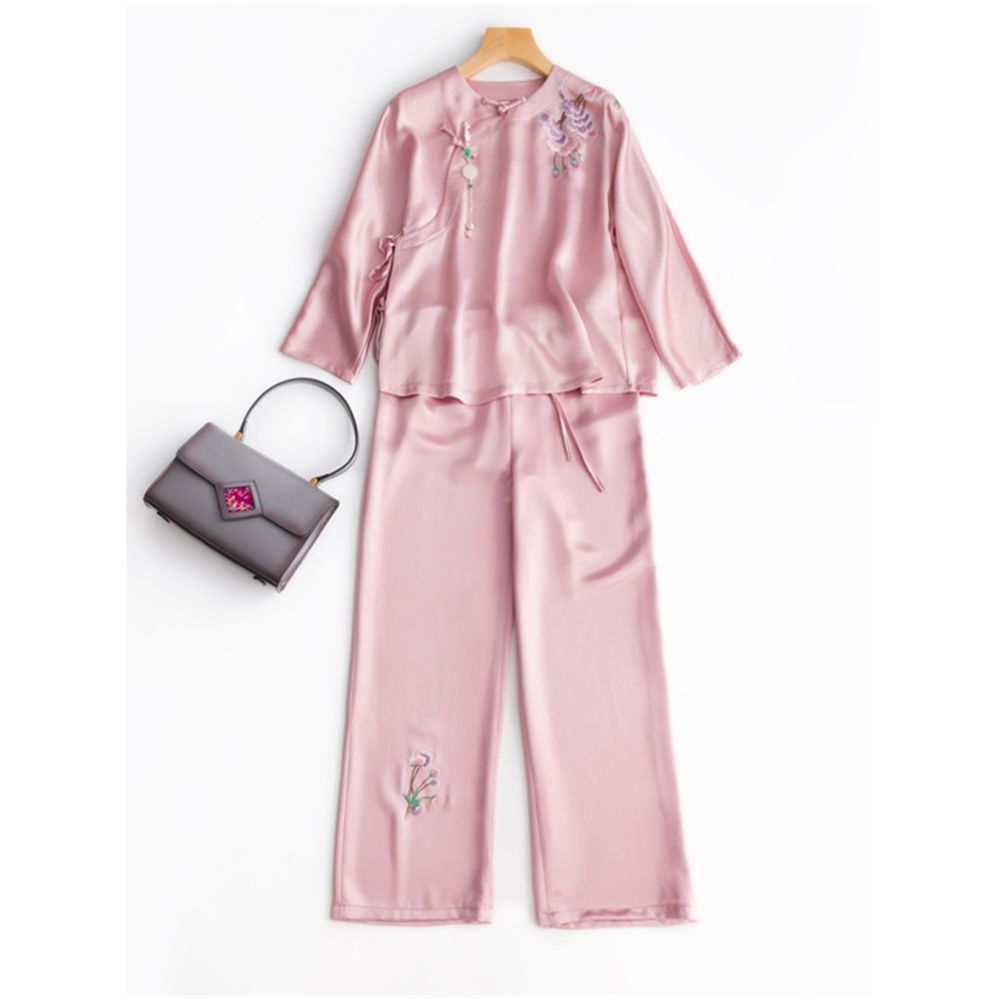 Offline Blood Loss Price CPP755 Acetate Satin Chinese Style Embroidery Hanfu Top Chinese Women s Embroidery Home Furnishings image 4