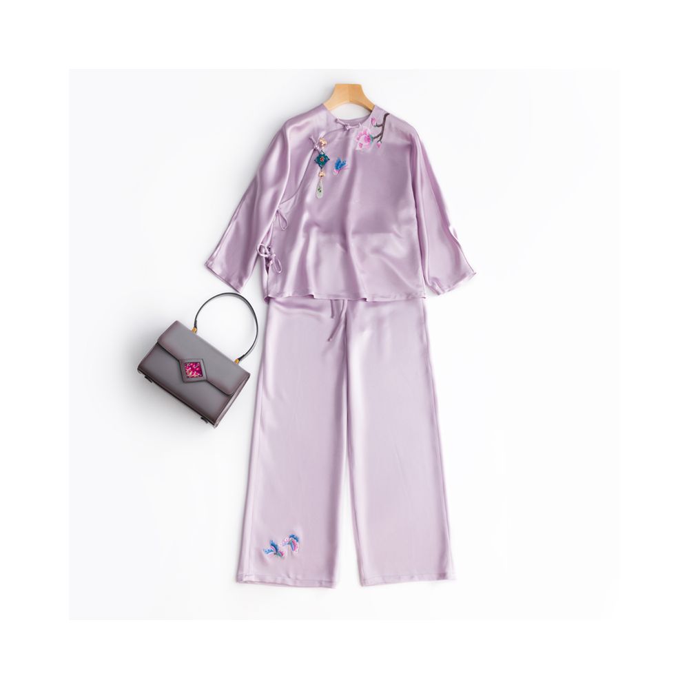 Offline Blood Loss Price CPP755 Acetate Satin Chinese Style Embroidery Hanfu Top Chinese Women s Embroidery Home Furnishings image 94