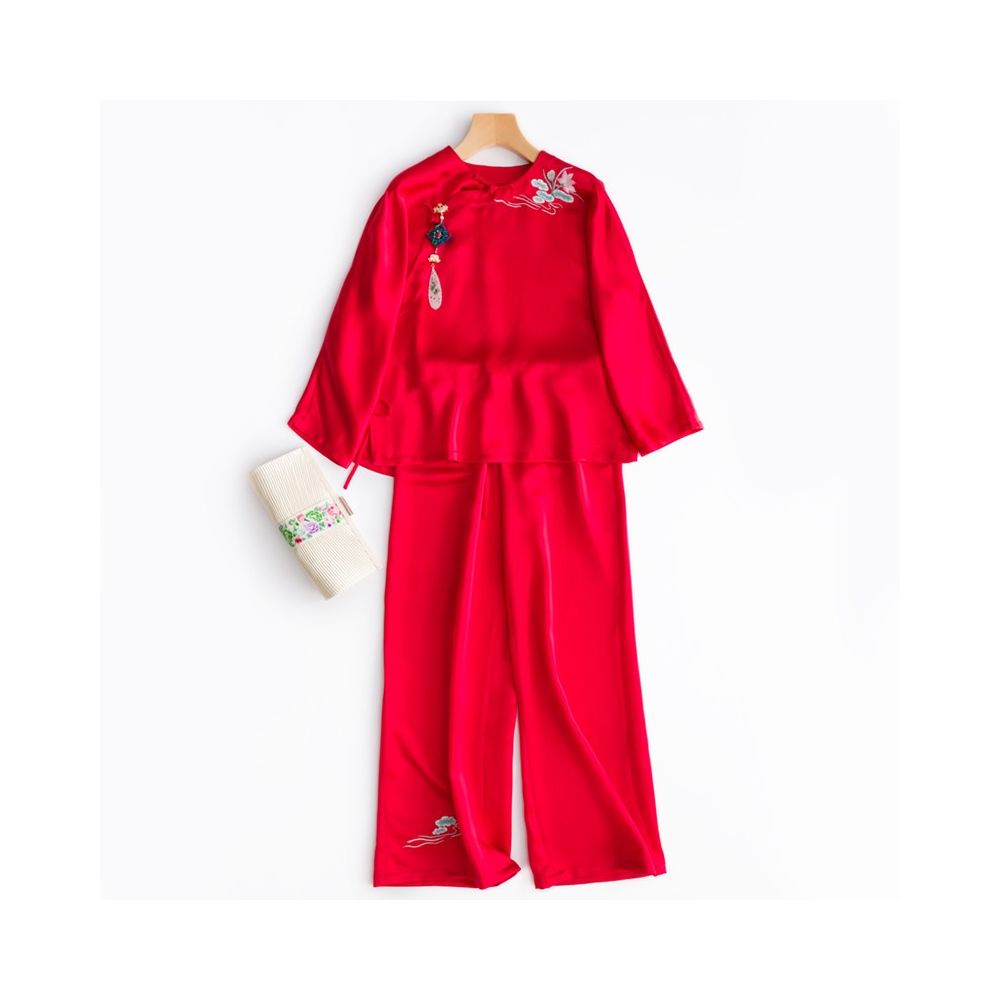 Offline Blood Loss Price CPP755 Acetate Satin Chinese Style Embroidery Hanfu Top Chinese Women s Embroidery Home Furnishings image 130