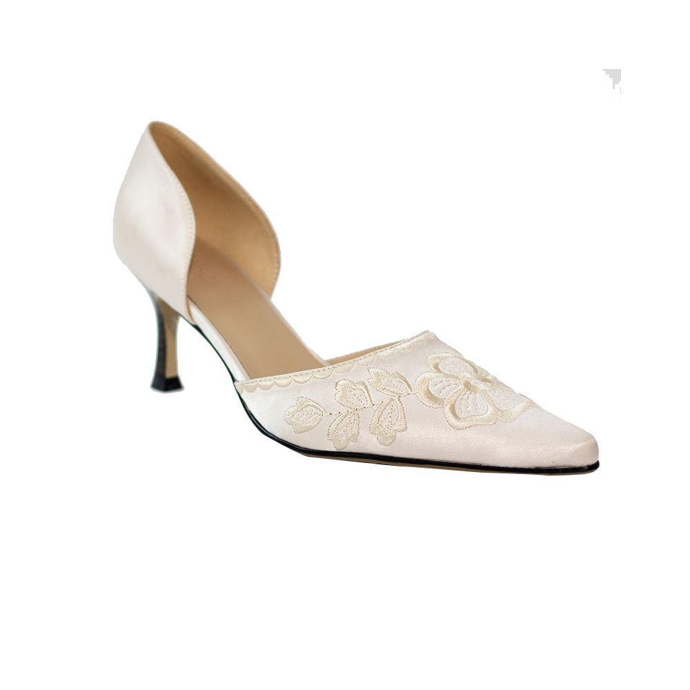 Tinker Embroidered Pointed Fine Heels Gentle High Heels Autumn New Style Chinese Silk Wedding Shoes Satin Single Shoes for Women image 26