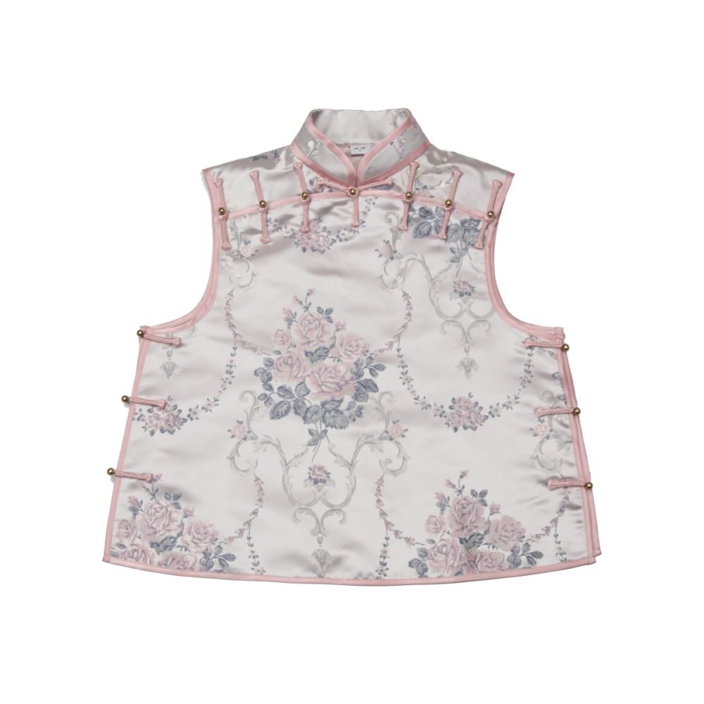 National Style New Spring and Autumn Satin Thirteen Taibao Vests Shoulders Tang style Top Small Shirt Coat Women s Stand up Collar image 53