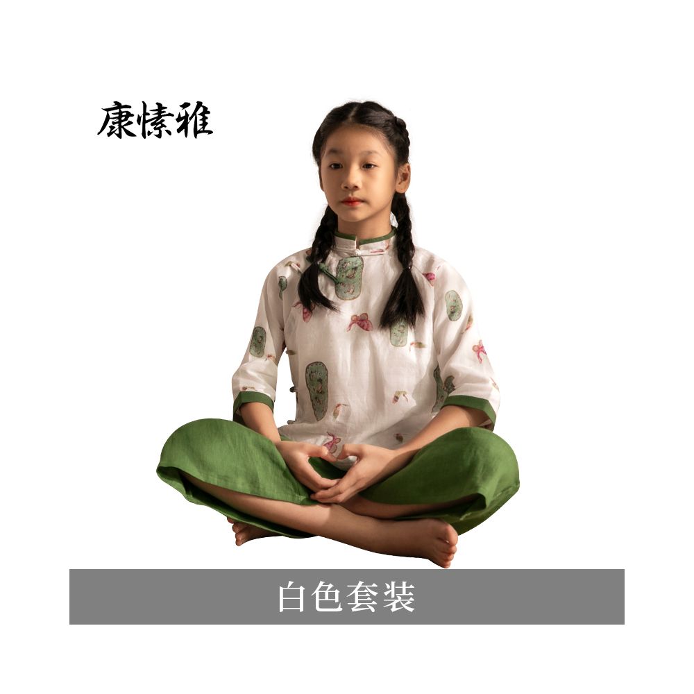 Kang Suya layman s clothing women s spring and autumn winter meditation clothing cotton and linen yoga clothing set loose Zen yoga sitting meditation clothing image 31