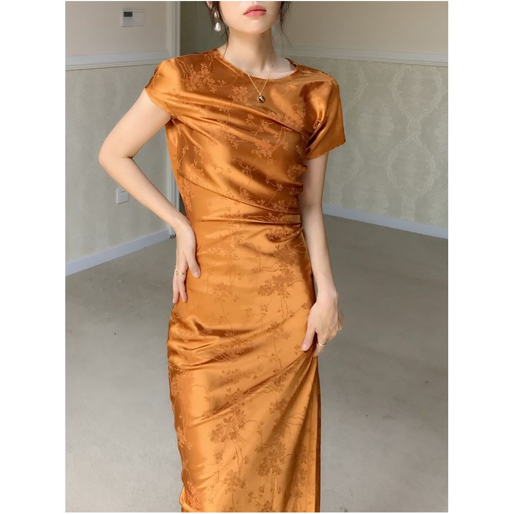 Stunning French retro high end dress with slimming and niche design irregular and stylish fairy dress for women in summer image 0