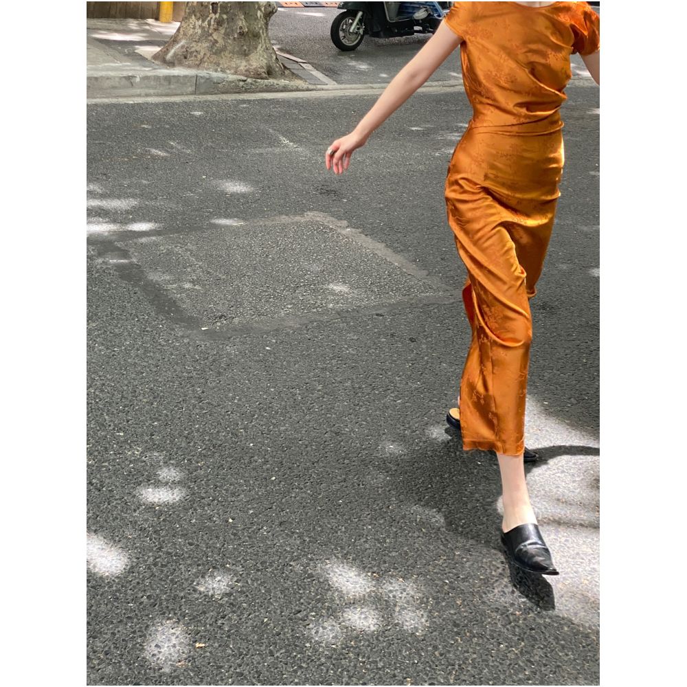 Stunning French retro high end dress with slimming and niche design irregular and stylish fairy dress for women in summer image 7