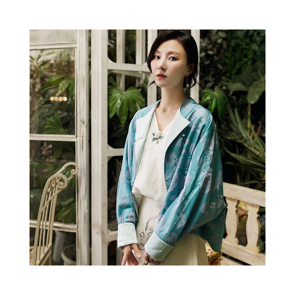 Zhendian Baby PCY963 Silk Bat Sleeve New Chinese Retro Chinese Style Short Top Coat Loose Large Size image 26