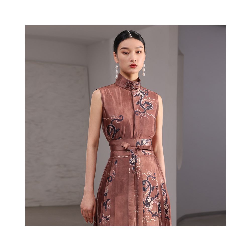 ASAYA4866 – Dragon Elegance Sleeveless Top 🐉✨