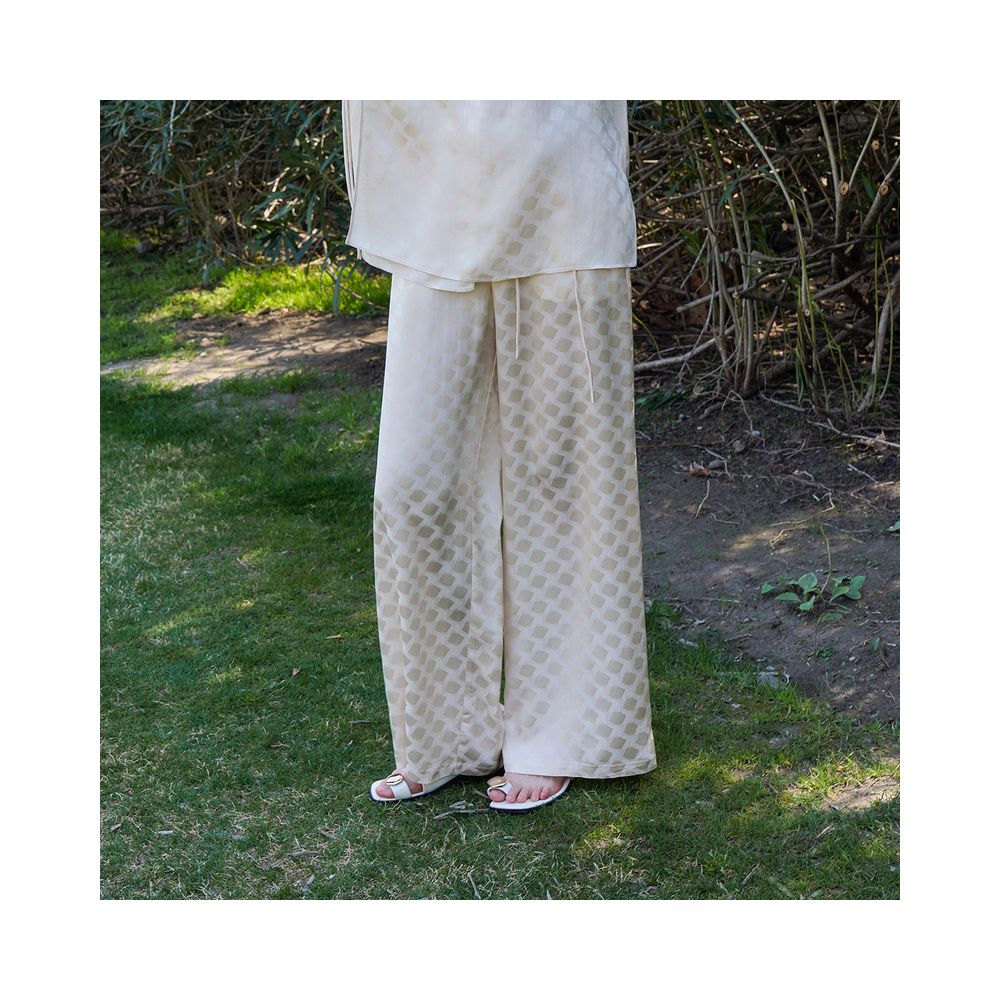 Dongfang Youge Naivee Nawei 25 autumn new acetate jacquard wide leg pants long breathable image 7