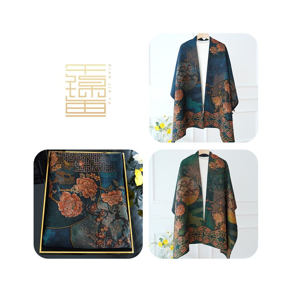 ASAYA4914 – Jiangshan Heritage Silk Shawl 🏞️