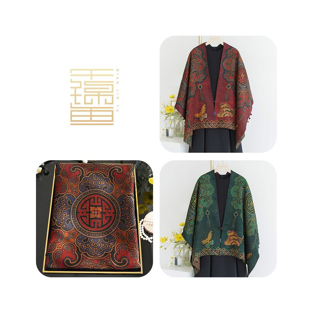ASAYA4914 – Jiangshan Heritage Silk Shawl 🏞️