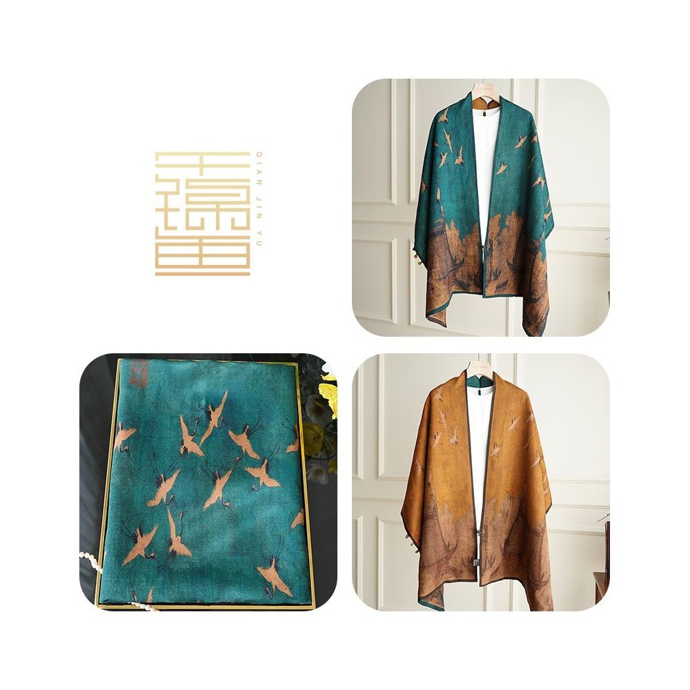 ASAYA4914 – Jiangshan Heritage Silk Shawl 🏞️